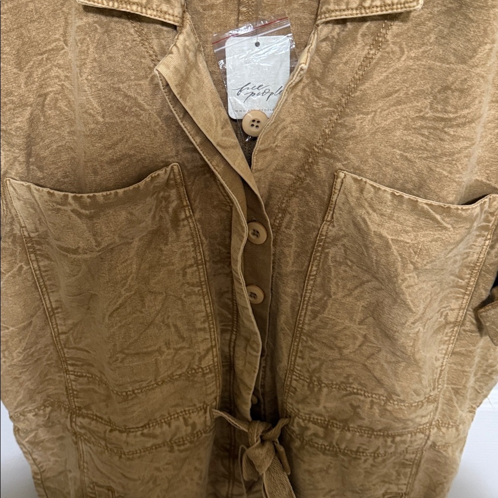 NWT Free People Rhodes Chino Romper Size S - Picture 10 of 12